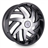 24" Nighthawk Luxury N990 Wheel 🔥 24X9.5 +30 6X135 + 6X139.7 ✅ C.B 87.1 Floating Cap Black & Machined Rim